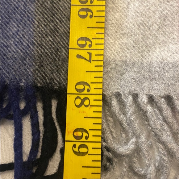 Nordstrom Cashmere Scarf in Purple, Gray, Blue and Black Scarf - Picture 5 of 8